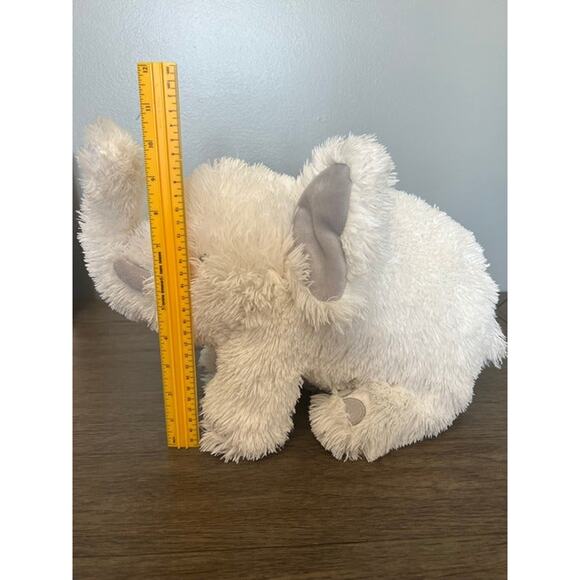 Levtex Baby White‎ Long Haired Elephant Plush 10.5" - Picture 6 of 6